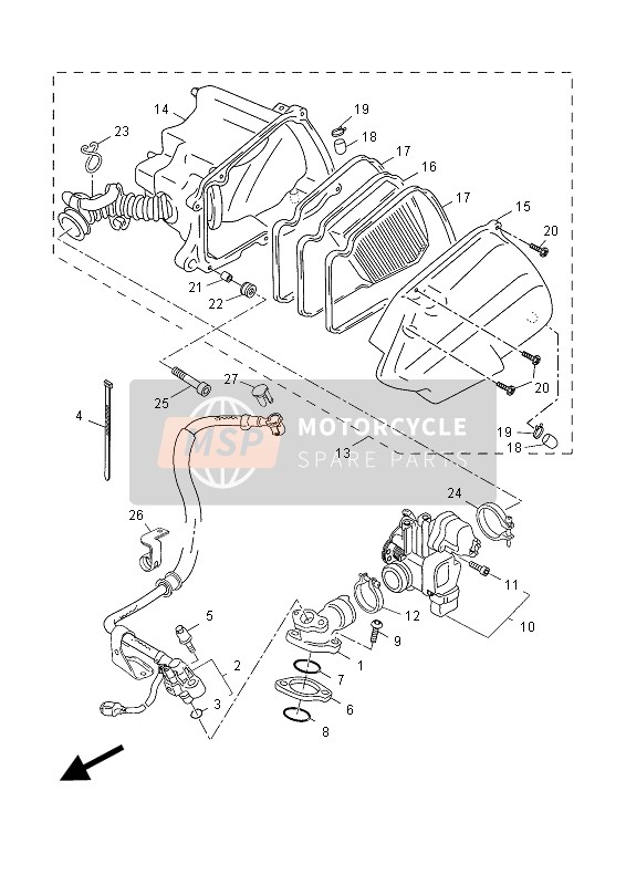 Yamaha YN50FU 2015 Intake for a 2015 Yamaha YN50FU